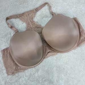 Torrid 48 DD Underwire Bra Lightly Lined T Shirt Bra Tan Beige Lace # 453 NWOT